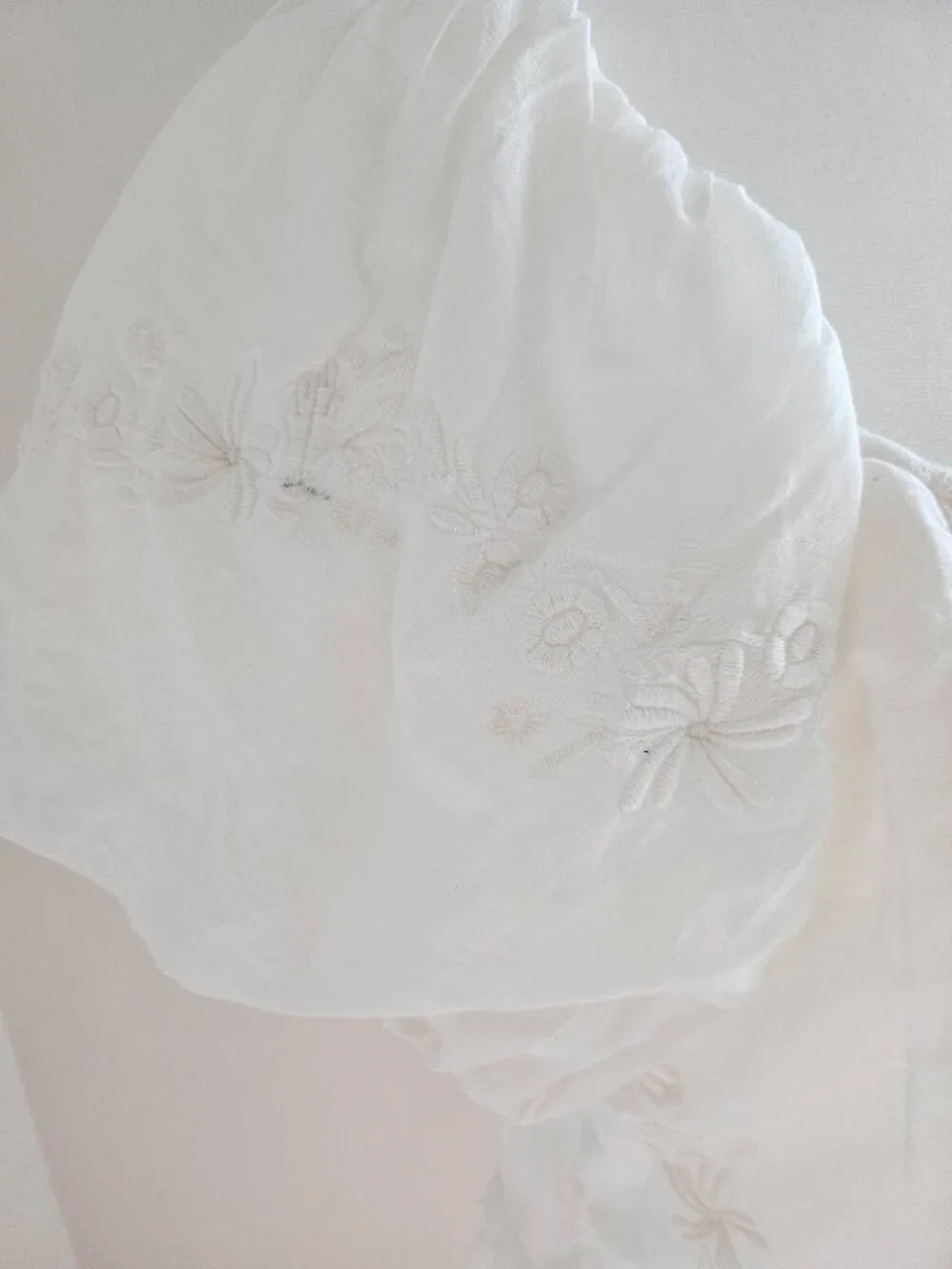 LoveShackFancy Breonna Top White Embroidered Puff Sleeve Blouse NWT Size 10
